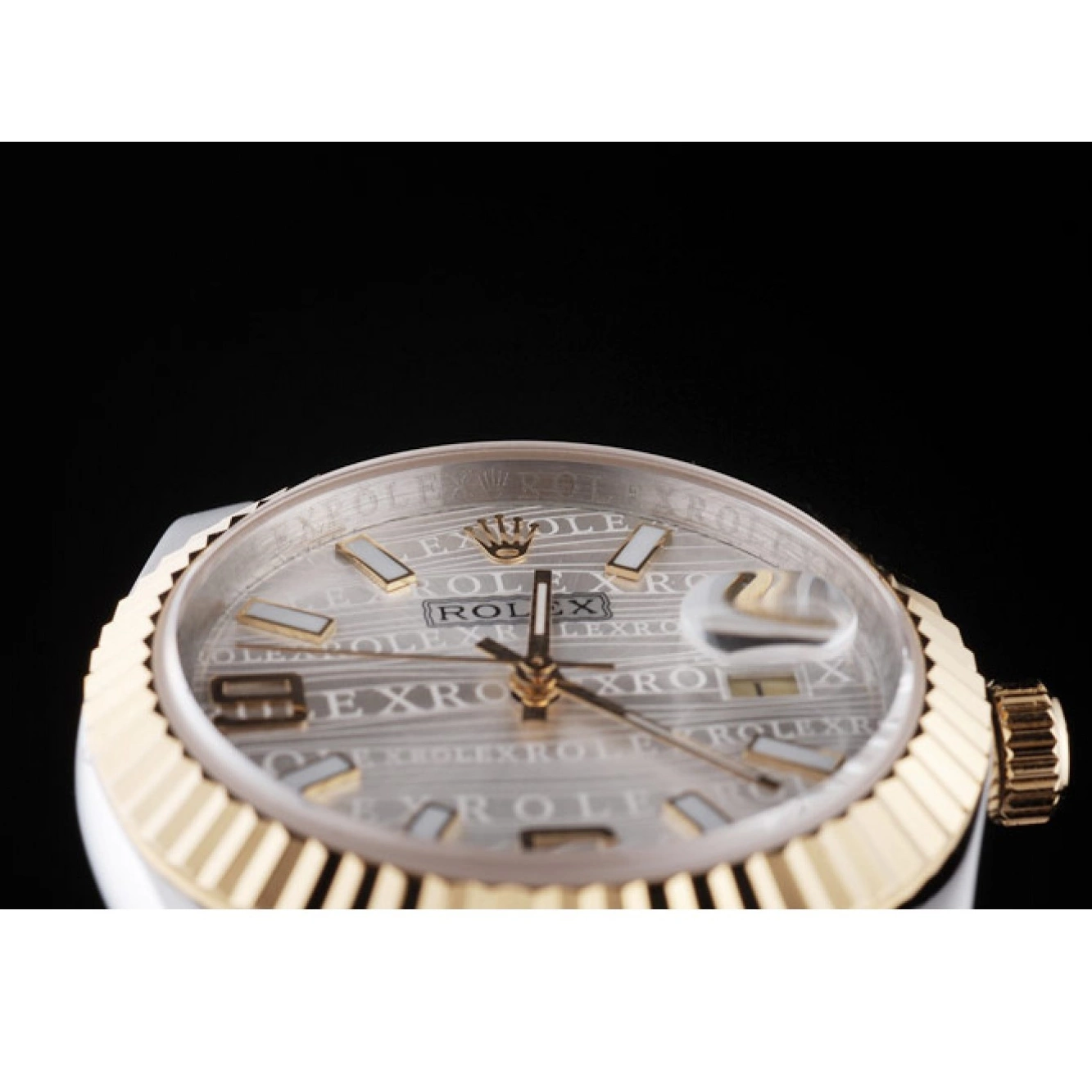 Aaa replica 98084 Dial DateJust Steel Stainless Silver Two 18k Gold Tone Plated Rolex 0514